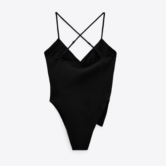 Zara Strappy Draped Bodysuit New Small - Picture 7 of 10